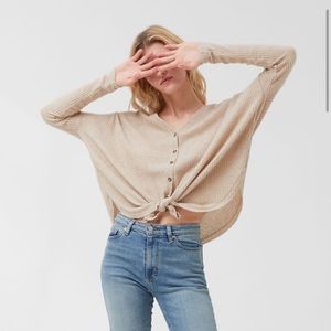 Urban outfitters tan long sleeve top
